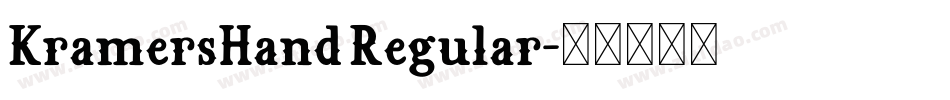 KramersHand Regular字体转换